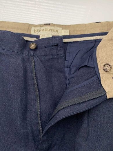 商品画像：ボトム/30/リネン/NVY/無地 3