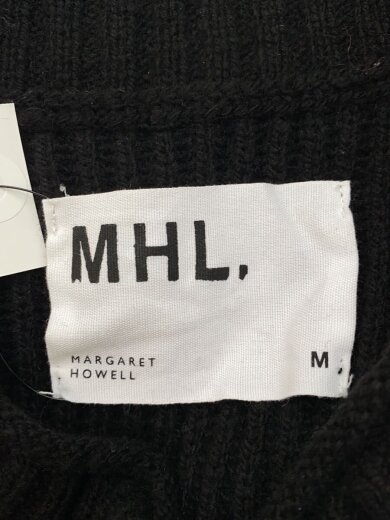 商品画像：ニット・セーター(厚手)/M/ウール/BLK/無地/596-3260508 3