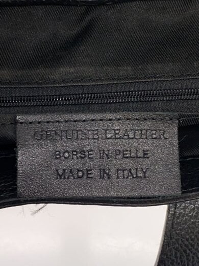 商品画像：BORSE IN PELLE/トートバッグ/レザー/BLK/無地 5
