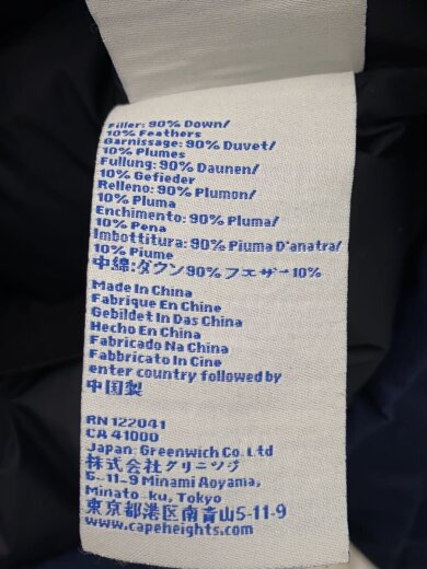 商品画像：ダウンジャケット/M/ポリエステル/NVY/80/20 4