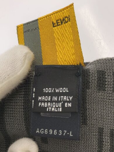 商品画像：マフラー/ウール/GRY/総柄/メンズ 3