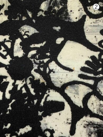 商品画像：21AW/RegularJean/ストレートパンツ/34/コットン/BLK/WHT/総柄 7