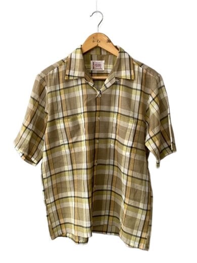 商品画像：70S/開襟/半袖シャツ/M/コットン/マルチカラー/チェック 1