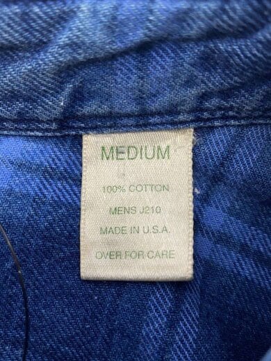 商品画像：USA製/ポロシャツ/M/コットン/BLU/オンブレCK 4