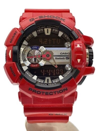 商品画像：クォーツ腕時計/デジタル/ラバー/BLK/RED/GBA-400 1