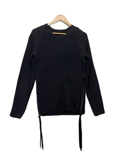 商品画像：ニット・セーター(薄手)/M/コットン/BLK/無地/UK1621.000.G21280G// 1