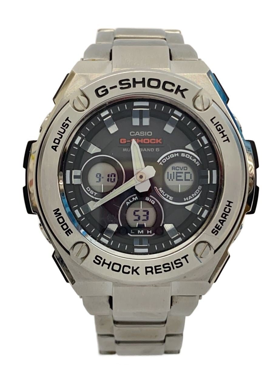CASIO / クォーツ腕時計/アナログ/WHT/SLV/GST-W310D