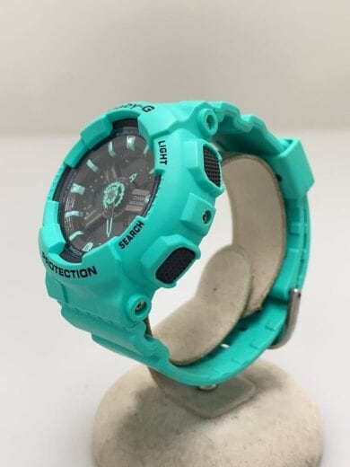 商品画像：クォーツ腕時計/アナログ/ラバー/BLK/GRN/BA-111 2