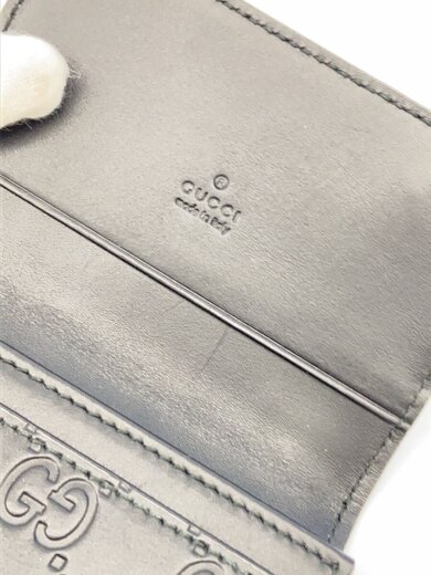 商品画像：カードケース_インターロッキングG/レザー/BLK/メンズ 6