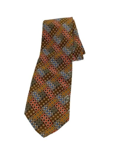 商品画像：ネクタイ/シルク/BRW/総柄/メンズ 1
