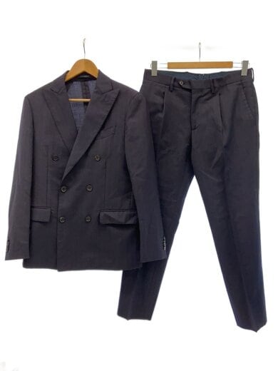 画像：LARDINIセットアップ/ダブルスーツ/46/ウール/NVY/ストライプ/SU.1204-A1