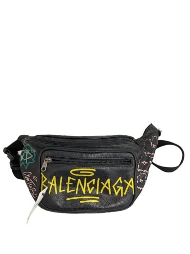 商品画像：ウエストバッグ/レザー/BLK/総柄/529550・1080・X・002123 1