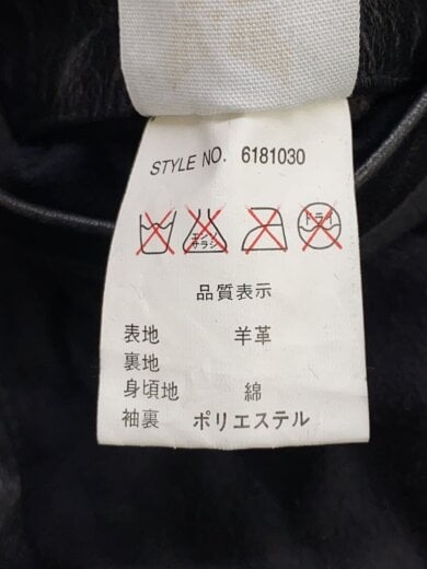 商品画像：レザージャケット・ブルゾン/M/羊革/BLK/6181030 4