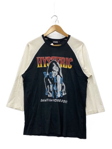 商品画像：7分袖カットソー/L/コットン/BLK/4CL-6063 1