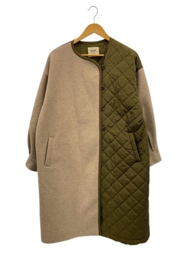 商品画像：ジャケット/キルティングコート/ポリエステル/GRN/無地/43-19-0014-928 1