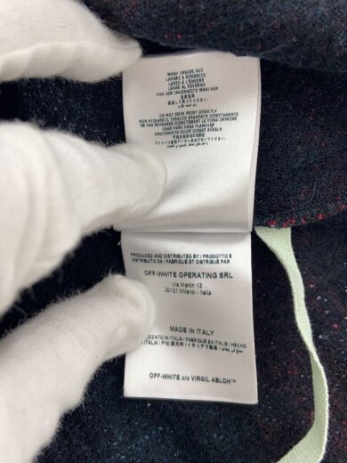 商品画像：17AW/フーディーネルシャツ/S/コットン/ブルー/チェック/OMGA001F17612017 5