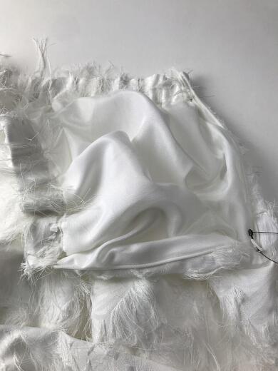 画像：その他ブランドPLAYROOM/ロングスカート/--/コットン/WHT/総柄/ティアード/フリンジ6