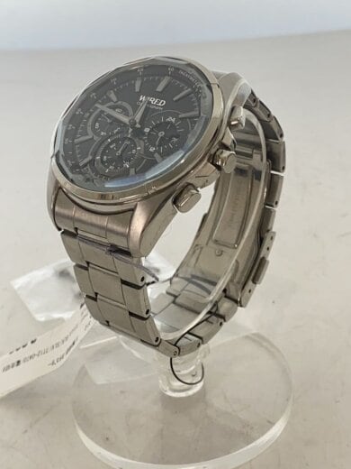 商品画像：クォーツ腕時計/アナログ/ステンレス/BLK/SLV/7T12-0AT0 2