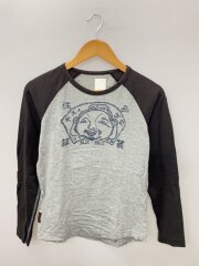 ロゴ刺繍長袖Tシャツ/36/コットン/GRY