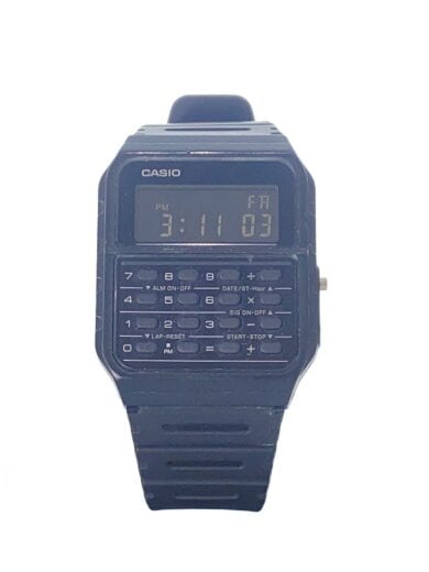 商品画像：チープCASIO/クォーツ腕時計/デジタル/ラバー/BLK/BLK/CA-53W 1