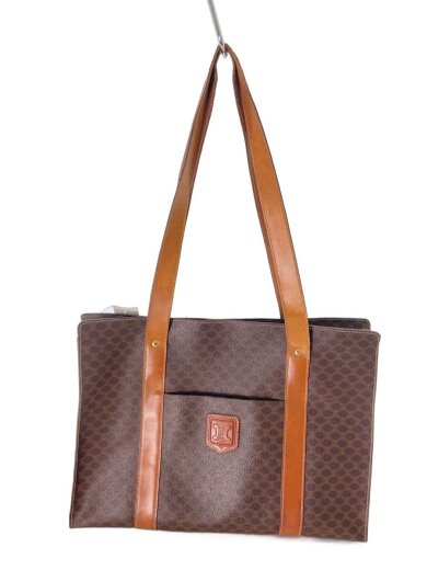 商品画像：マカダム柄/ハンドル使用感/トートバッグ/PVC/BRW/総柄 1