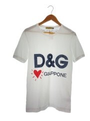 Tシャツ/44/コットン/WHT/プリント/I8255M