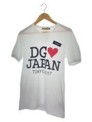 Tシャツ/44/コットン/WHT/プリント/I8254M