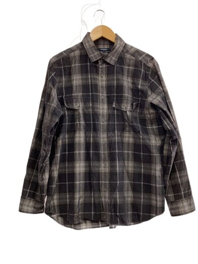 商品画像：長袖シャツ/LL/コットン/BLK/チェック/bbw62-332-09// 1