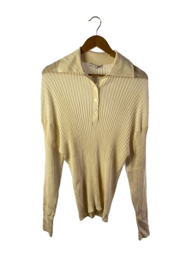 商品画像：ルージーポロニットプルオーバ-//ニット・セーター(薄手)/FREE/コットン/CRM/無地/ 1