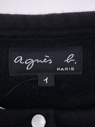 画像：agnes b.カーディガン(厚手)/1/コットン/BLK/無地/ed17m0013