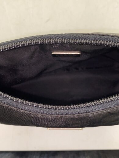 商品画像：トライアングルロゴ/ホーボー/ワンショルダーバッグ/ハンドバッグ/ナイロン/BLK 6