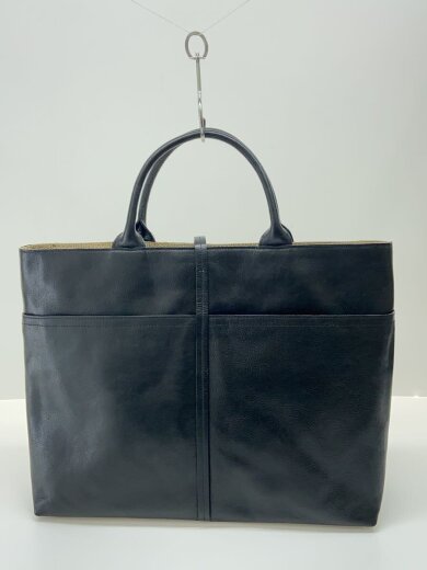 画像：GRESトートバッグ/レザー/BLK/無地3