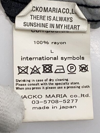 商品画像：×BOB MARLEY/アロハシャツ/L/レーヨン/BLK/プリント 4