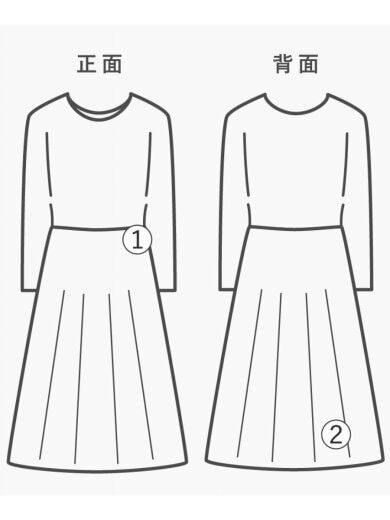 商品画像：長袖ワンピース/38/ポリエステル/NVY/無地/300DS333-0340 8