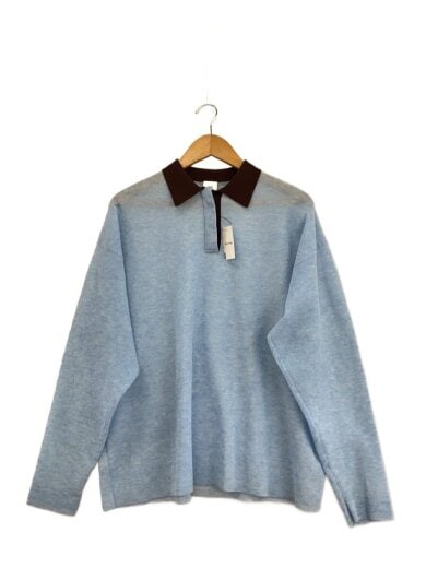 商品画像：シアージャカードポロニット/長袖シャツ/--/ポリエステル/BLU/86131990245 1