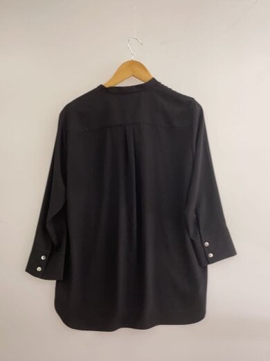 商品画像：PRIME GGT TIE BLOUSE/長袖ブラウス/L/ポリエステル/黒/無地// 2