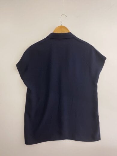 商品画像：24SS/MARVINE SERRA/半袖シャツ/38/ポリエステル/紺/無地/03-4108212-89// 2