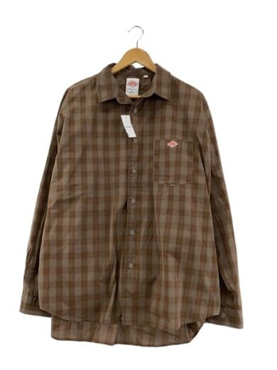 商品画像：コットンポプリンワークシャツ/44/コットン/BRW/チェック/DT-B0225 1