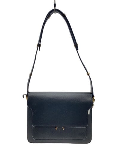 商品画像：TRUNK BAG/ショルダーバッグ/レザー/黒/無地/SBMPN09NO1/状態考慮// 1