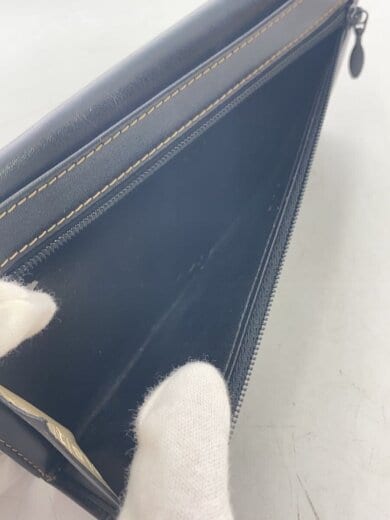 商品画像：長財布/レザー/BLK/無地/メンズ// 5