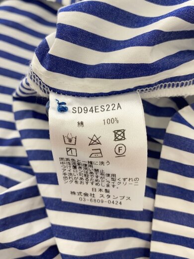 商品画像：長袖ワンピース/--/コットン/WHT/ストライプ// 4