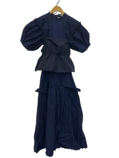 商品画像：半袖ワンピース/38/ナイロン/NVY/無地/300FA233-1070 1
