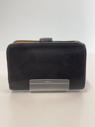 商品画像：2つ折り財布/レザー/BLK/無地/メンズ 2