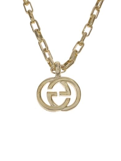 商品画像：インターロッキングG/ネックレス/SV925/SLV/トップ有/メンズ/295710-J8400 1