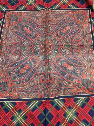商品画像：ストール/ウール/RED/ペーズリー/レディース 3