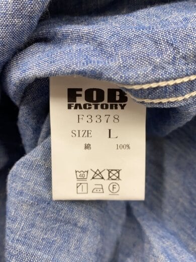 商品画像：長袖シャツ/L/コットン/IDG/無地/F3378// 4