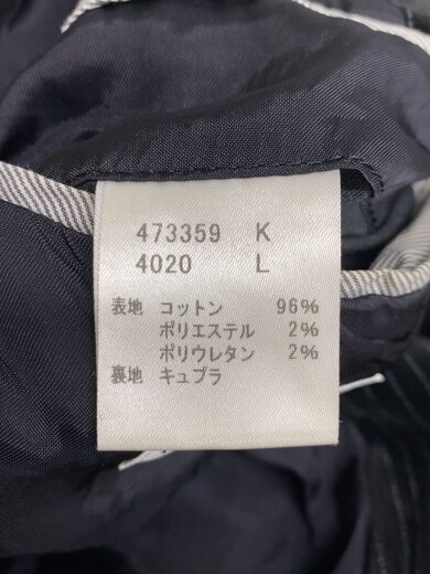 商品画像：テーラードジャケット/L/ベロア/BLK/ストライプ/473359 4