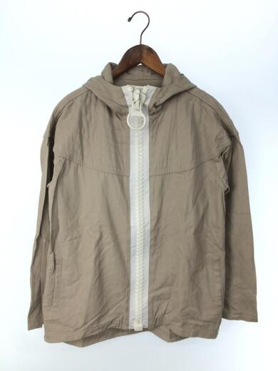 画像：miracoビッグジップパーカー/コットン/ベージュ1