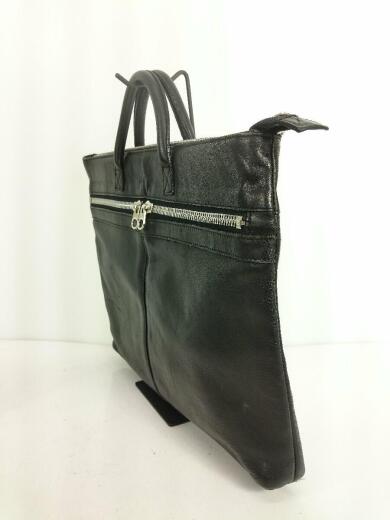 画像：giuliano Fujiwaraブリーフケース/レザー/BLK/無地2