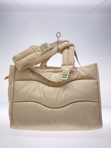商品画像：タグ付/LOOP QUILTED WAVY TOTE/ハンドバッグ/ポリエステル/BEG/CQ057// 3